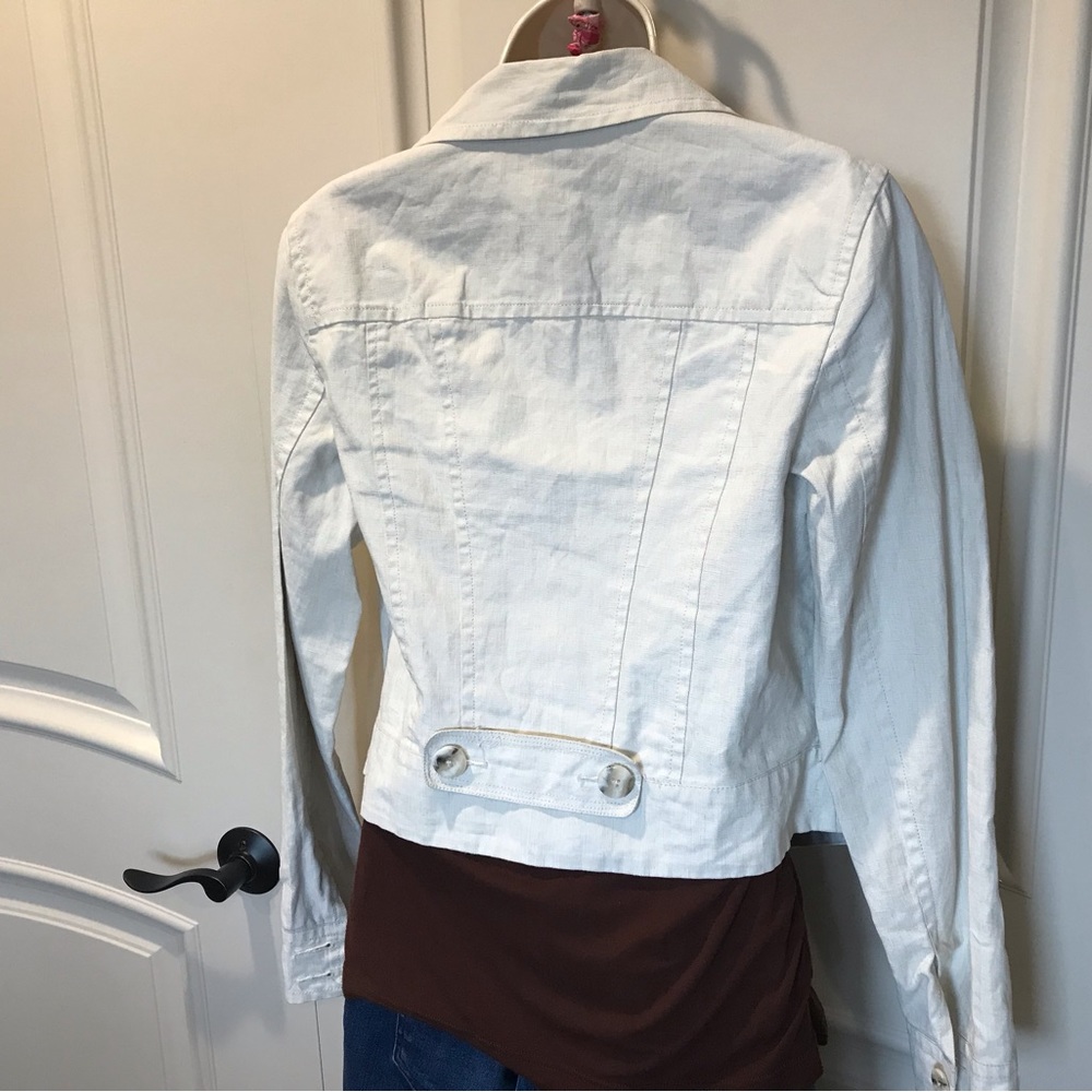 CAbi Linen Ruffle Front Jacket - Picture 2 of 7